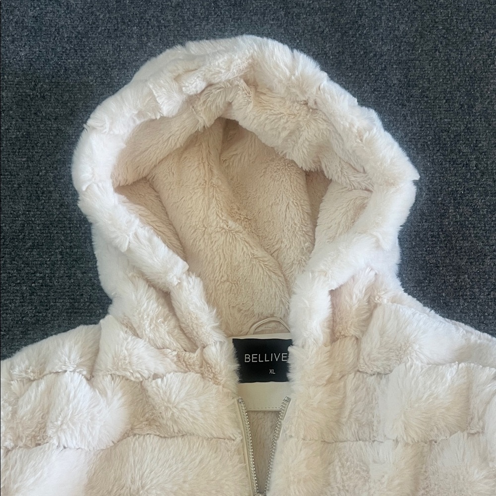 Women's Cream Bellivera Puffer/Cozy/Warm Jacket Size Xl - Picture 3 of 7